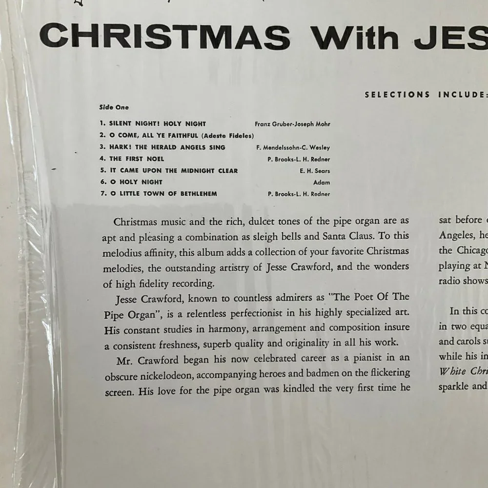 Jesse Crawford: Christmas Vintage Vinyl Record - Picture 2 of 9